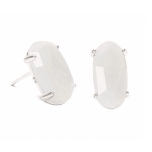 KENDRA SCOTT • Silver Betty White Pearl Earrings